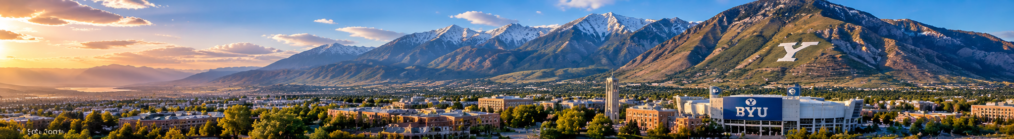 Original approved Utah County BYU campus and mountains panorama